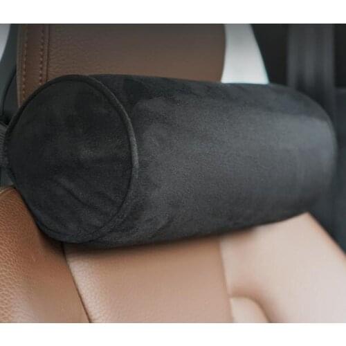 Car Leather Headrest Pillow Car Head Neck Pillow Seat Back Support Cushion Fit For BMW Mini Countryside