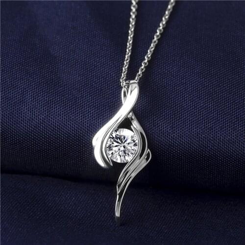 Moissanite Diamond Necklace 18K Gold Classic Design Jewelry MS-209