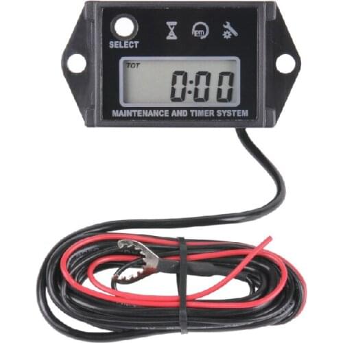 Digital Inductive Tachometer LCD Waterproof Hour Meter for All Gasoline Engine ATV UTV Dirtbike Outboar Chainsaw Outboard Jet Sk