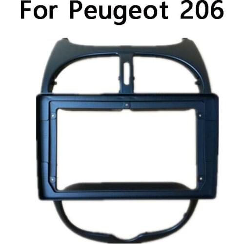 For Peugeot 206 Car Fascia Navigation Frame Dash Frame Kit For 9" Universal Android Multimedia Player DVD player plate