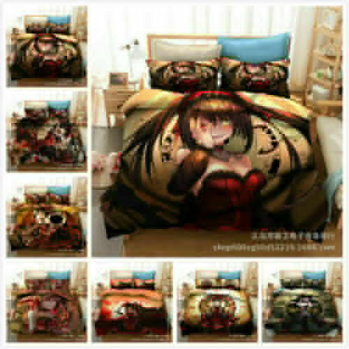 DATE A LIVE Tokisaki Kurumi Home Textile Pillow Case 3D Bed Linen Duvet Covers Comforter Bedding Sets Bed Set Home Decor