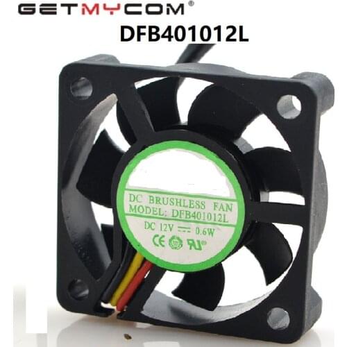 Getmycom Original DFB401012L 4010 12V 0.6W 2Wire radiation heat Cooling Fan Double Ball Super Quiet