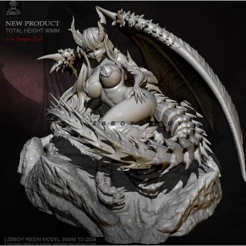 H90mm Unpainted GK Resin Figure Scale Model Kit Resin Colorless Self-Assembled Toy No.062