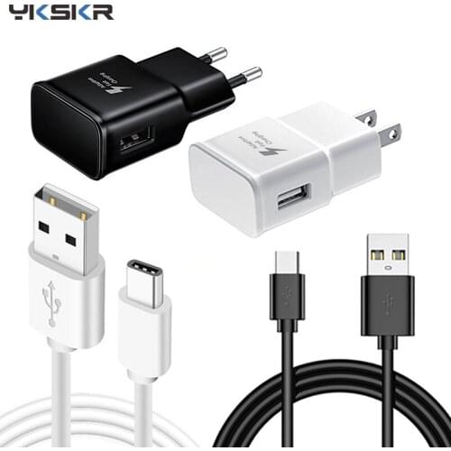 Micro USB Cable EU US Travel USB Charger For Samsung S4 S6 S7 Edge Galaxy Note 2 4 C5 Android Phone Charging Cable Quick Charger