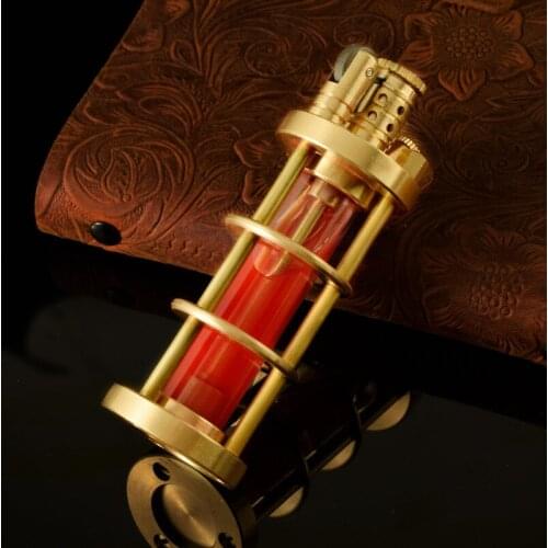 Kerosene Lighter Old Grinding Wheel Heavy Creative Personality Four Color Transparent Oil Gift