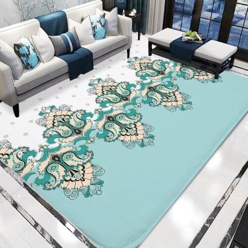 Vintage Print Carpet Modern Anti-Slip Mats Mandala Style Indoor Decoration Doormat Carpet Pad Outdoor Kitchen Home 40x60 Mat Rug