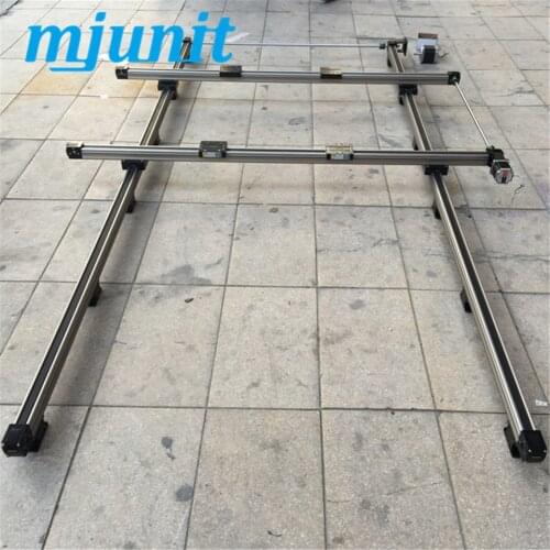 Mjunit MJ45N XY gantry toothed belt precision linear slide guide manipulator for digital paper cardboard automatic edge die cut