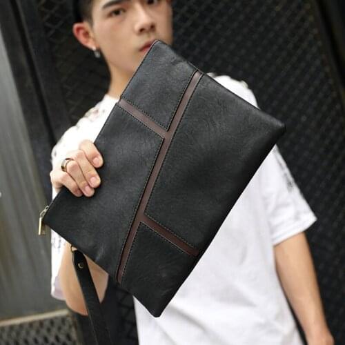 Fashion Mens Business Envelope Clutch Bags 2021 Designer Trend Handbags Shoulder Bag Male High Quality Leather Clutches Wallets