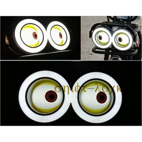 12V Little Yellow People Headlight Personality Accessories Modification Bracket Lamp Cover for Citycoco Electric Scooter