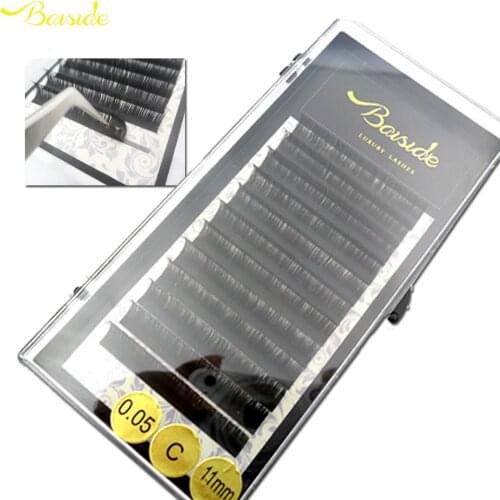 Baiside Natural Soft Mink Eyelash Extension 3D Individual Grafting Eyelashes Makeup False Lashes