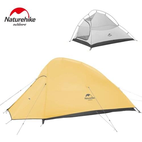 Naturehike New 2 Person Ultralight Cloud UP 2 Professional Camping Tent 20D Silicone Windproof Outdoor Hiking Tent Free Mat