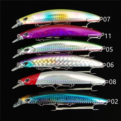 Noeby 6pcs 13cm 23g Floating Minnow Wobbler Fishing Lure Jerkbait Artificial Hard Bait for Sea Bass Pike Fishing Tackle