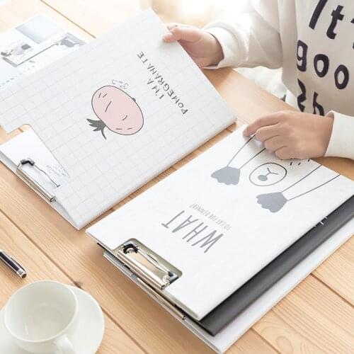 A4 PU Leather File Folder Cartoon Document Bag Pouch Bill Folder Holder Organizer Document Storages School Office Supplies
