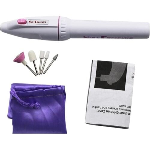 1 Set 6 Bits Nail Art Drill File UV Gel Remove Sanding Buffer Pedicure Electric Machine Drills Professional Nail Art Tools Kit