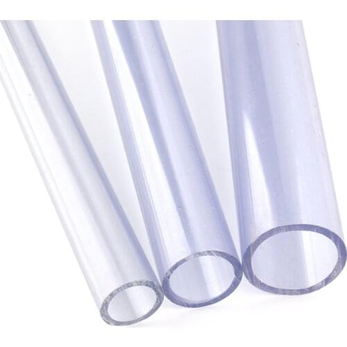 50cm PVC Transparent Tube Outside Dia20/25/32mm UPVC Pipe Connector for Fish Tank Aquarium Supplies