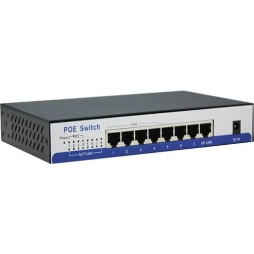 HYY02 8 port 10/100Mbps POE Switch 4port POE and 4port Uplink Total Power 65W wireless AP IP camera network remote equipment