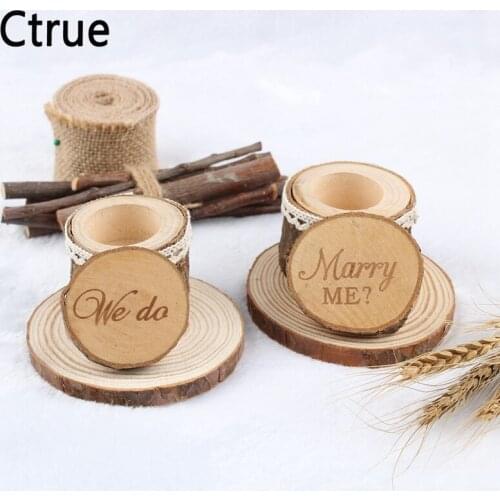 Marry me,WE DO wood wedding ring box with lace vintage engagement ring box wedding ring holder rustic wedding decoration