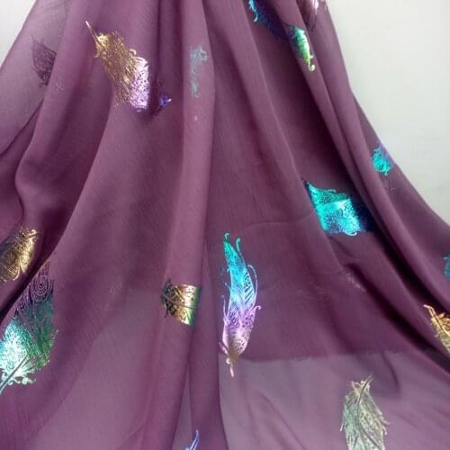 Dancing Dress Chiffon Cosplay Fabric Crepe Thin Magic Feather Craft Sewing Bronzing Wedding Costume DIY 1 Meter