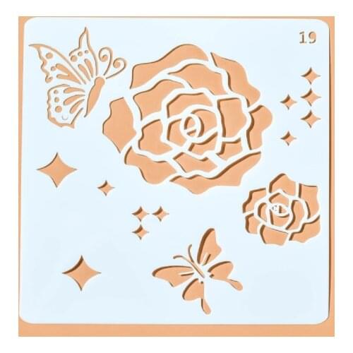 13*13 Flowers Layering Stencils for Diy scrapbook/photo album Decorative Embossing coloring,painting stencil,home decor