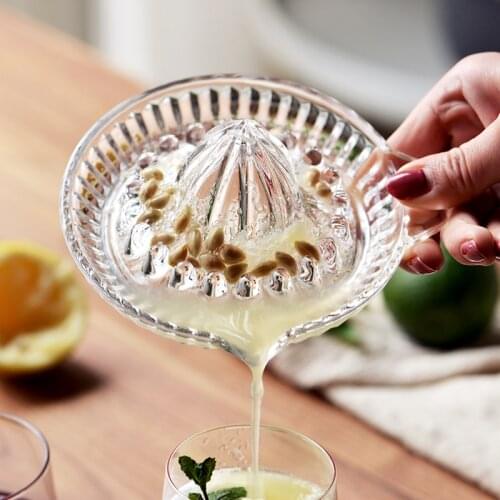 Japanese glass lemon juicer household manual squeezing fruit artifact to produce juice neatly kitchen gadgets