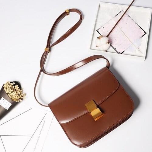 Classic Design Real Leather Vintage Buckles Casual Womens Crossbody Messenger Bag Female Purse Shoulder Bag Bolsa Designer Bag