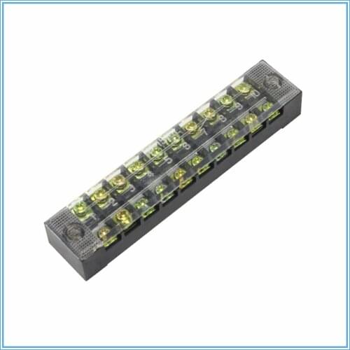 1Pcs Dual Row Screw Terminal Block Strip 600V 15A TB-1510