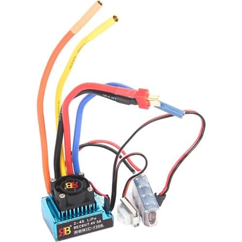 120A Sensored Speed Controller with ESC for 1/10 Car Crawler Trucks DIY Accs