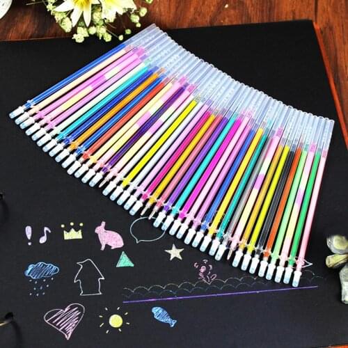 24/48 Colors Highlighters Gel Pen Refills DIY Fluorescent Watercolor Drawing Highlighter Refill Painting lapices kawaii Pen