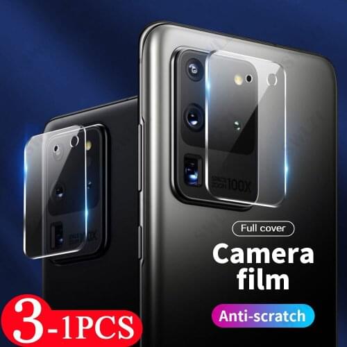 3-1Pcs 9H for Samsung Galaxy S20 S21 FE Ultra S10 lite S10E S9 S8 plus Camera Lens protector Film Camera screen protector Glass
