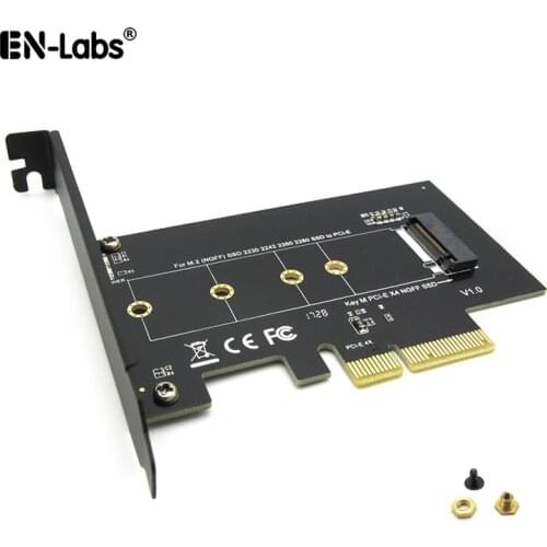 M.2 NGFF SSD M Key NVME PCIe x4 Add On Card Adapter w/ Full-Profile Bracket - Supports M.2 PCIe 2230, 2242, 2260 and 2280