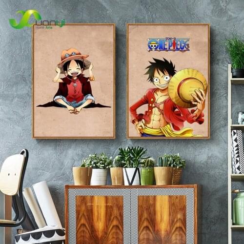 One Piece Anime Poster And Prints Kids Wall Art Picture Canvas Painting On The Wall Boys Bedroom Dorm Room Home Decoration