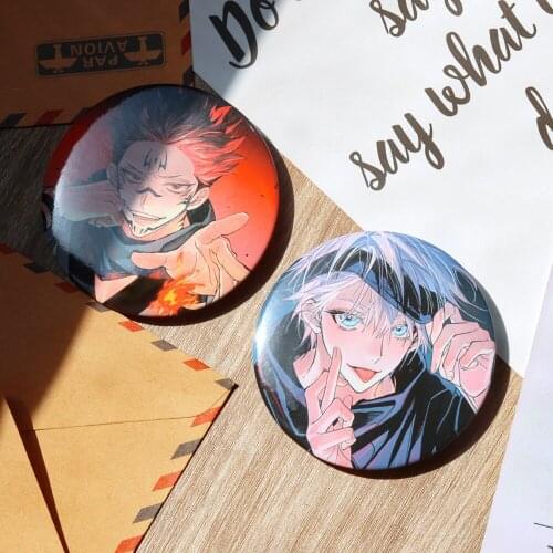 Anime Jujutsu Kaisen Cosplay Badges Satoru Gojo Yuji Itadori Megumi Fushiguro Costumes Accessories Pins Gifts