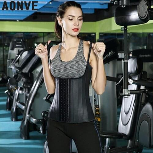 Aonve Waist Trainer Womens Binders and Shapers Sexy Lingerie Body Shapewear Women Corset Tops Sweat Sport Black Nude 2020 New