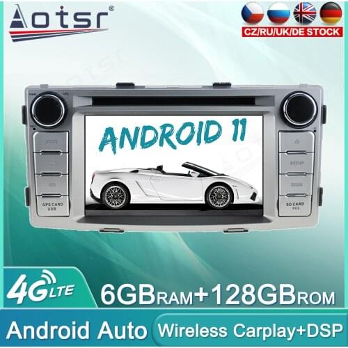 Android 11 128GB Car Radio For TOYOTA HILUX 2012 2013 2014 Audio Multimedia Player GPS Navigation Auto Stereo Head Unit Carplay