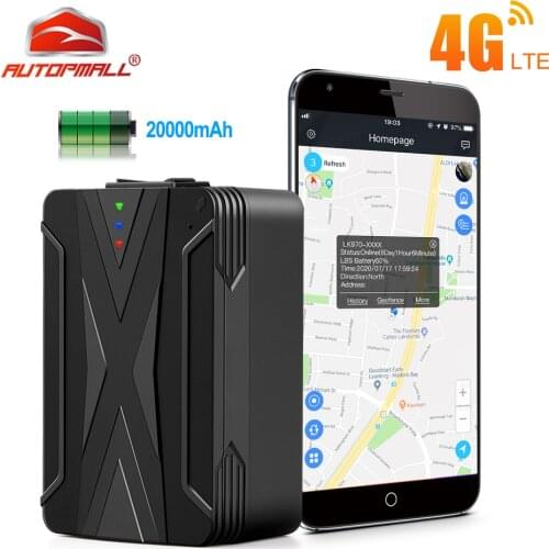 Car GPS Tracker 4G Tracker 20000mAh 240 Days Standby Magnetic Waterproof GPS Locator Vibrate Drop Alert Free APP PK TKSTAR TK905
