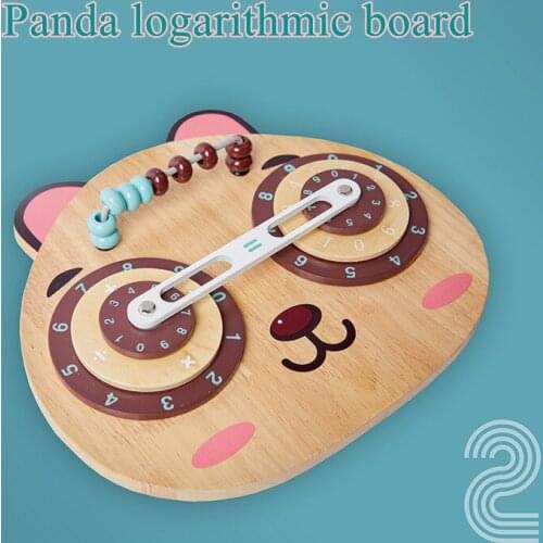 Montessori Wooden Panda Logarithmic Board Advanced Number Baby Learning Calculation Operation Toy Childrens Educational