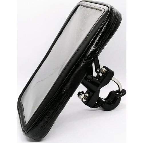 Motorcycle Phone Mount Holder Handlebar Rail Mount Bar Mount Holder with Water Resistance Case for Mobile Phones