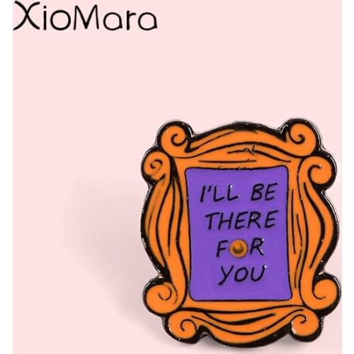 Monicas Apartment Door Enamel Pins I'll Be There With You TV Song Friends Jewelry Custom Brooches Pins For Friends Gifts