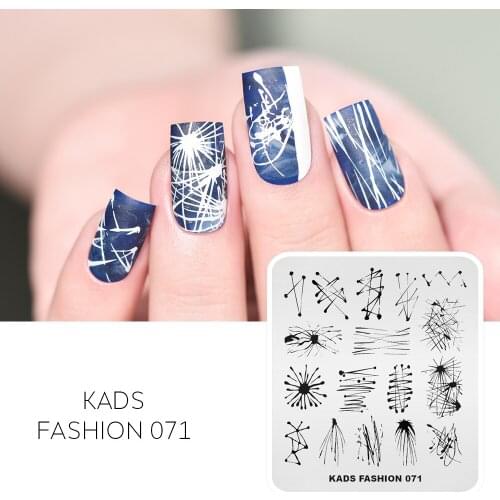Graffiti Lines Pattern Nail Stamping Plates Image Painting Nail Art Stencils Image Template Fashion Design Nail Stamp Tools