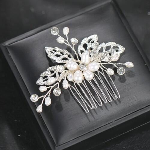 Freshwater Pearls Flower Hair Comb Hair Accessories For Women Wedding Accessories Elegant Women Hair Jewelry Small Comb