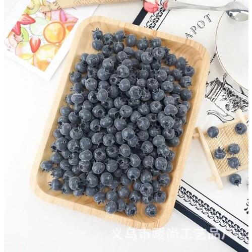 Simulation Fruit Plastic Fake Blueberry Photo Props Fruit Home Artificial Food Blueberry Fruit Shop Model Decor Table Decoration