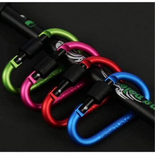 1Pc Climbing Carabiner Snap Hook Carabiner D-Ring Chain Clip Keychain Hiking Camp Outdoor Climbing Equipment Quick Hook Key With