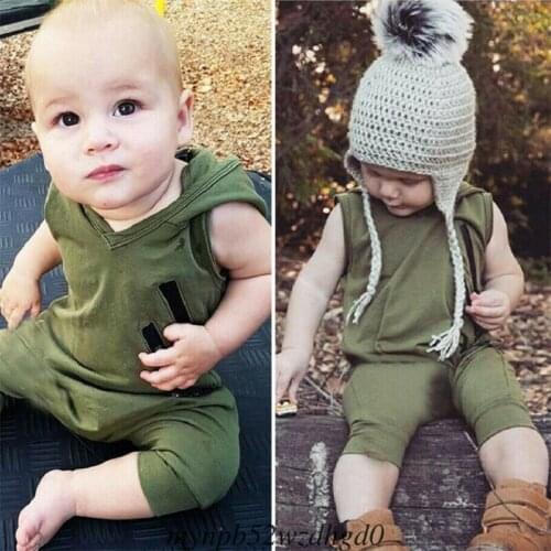 Pudcoco New Arrival Sleeveless Newborn Infant Baby Boys Girls Hooded Romper Jumpsuit Summer Clothes