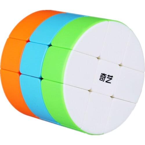 Qiyi Barrel Cube 3x3x3 Stickerless Strange-Shape Magic Cube Twisty Mgaic Cube Learning&Educational Puzzle Toys
