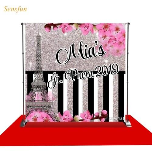 LEVOO photography theme background birthday Eiffel tower luxury Honorable backdrop for photo studio photocall vinyl background