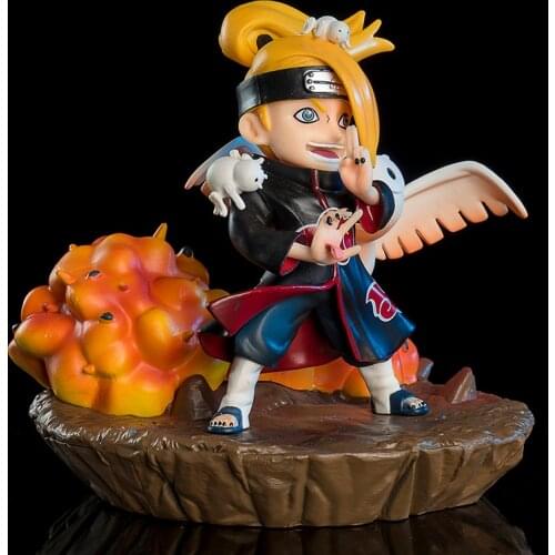 Naruto Deidara Akatsuki GK Q Version Hand-made Model Statue Car Cake Decoration Doll Gift Model Figure Toys
