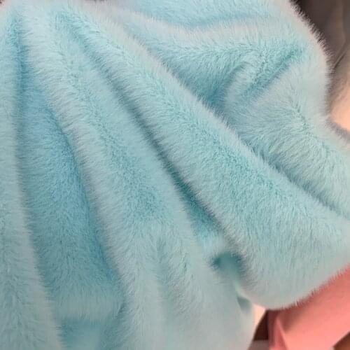 50*165cm Imitation Mink Fur Mink Velvet High And Low Fur Fabric Plush Toy Clothing Imitation Fur Velvet Fabric