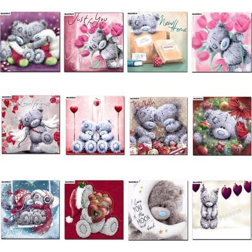 New Full square diamond 5D DIY Diamond Painting "Cartoon bear" Diamond embroidered Diamond Mosaic Home Decor MH211