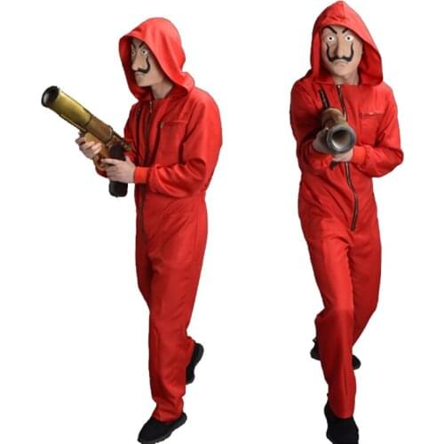 Carnival TV Original La casa de papel Costume Halloween House of Paper Money Heist Spain Dali Cosplay Fancy Party Dress