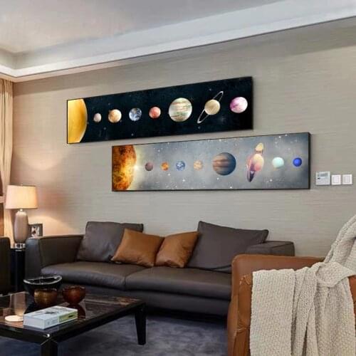DDHH Large Size Nordic Modern Moon Stars Space Planet Canvas Painting Posters And Prints Wall Art Pictures For Room Home Decor